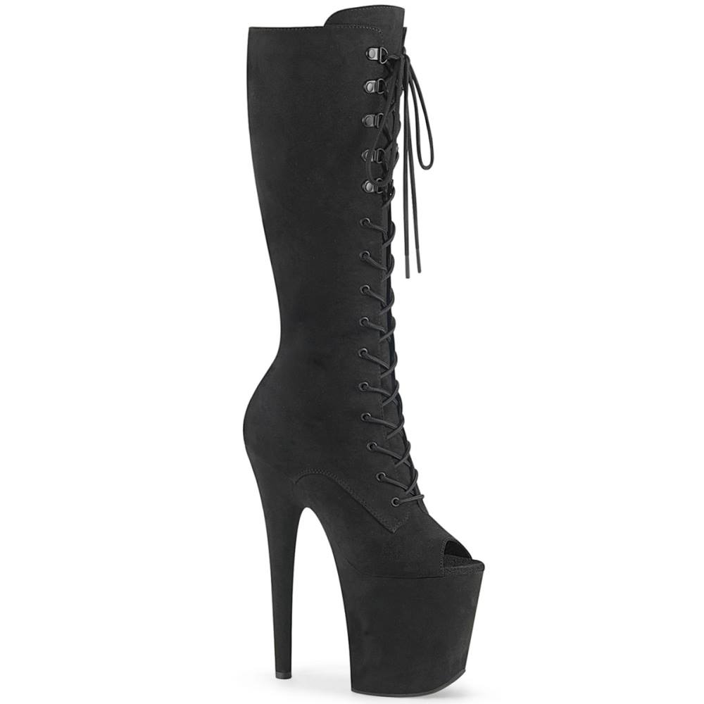 Pleaser - FLAMINGO2051FS Platform Boots - Pole dance shoes - Black Product image